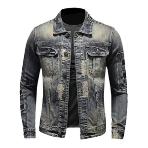 Autumn and Winter Jackets Trendy and Cool Denim Jackets for Spring and Autumn Loose and Casual Coat Jacket for Men OEM
