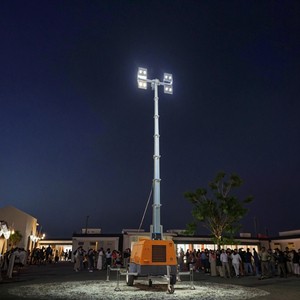 5m 7m 9m IP65 Solar AC Lighting Tower Manual Electric Hydraulic Lift Diesel Generator Portable LED Light Outdoor Mobile Tower