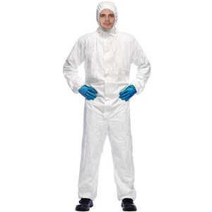 High Quality Disposable Microporous Coverall Cleanroom Use Anti-Static Waterproof Dust-Proof Level C Protection Factory Price