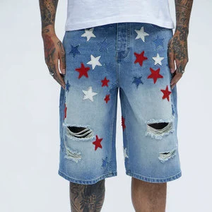 2026 Latest Selling Men Denim Shorts Slim Fit Quick Dry Casual 100% Cotton Elastic Waist Sporty Style with Reasonable Price Sale