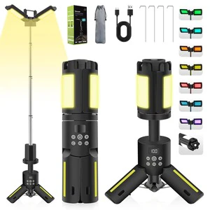 10050mAh Rechargeable LED Camping Lantern 6000LM Super Bright Magnetic Rotatable Telescopic Tent Light