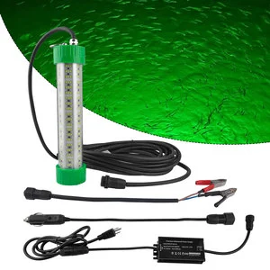 BBIER 12V/24V 60W 120W 200W 300W Green Attracting Fish LED Underwater Fishing Lights with IP68 Rating