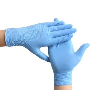 Highly Popular Disposable 100% Nitrile Gloves 9 Inches Blue Gloves Safety Gloves for Touch