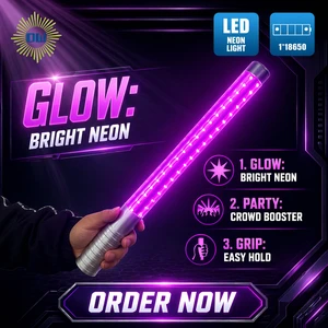 Quality Super Bright Rechargeable LED Acrylic Bottle Strobe Baton Light Flashing Blinking Stick For Christmas Birthday Fashion