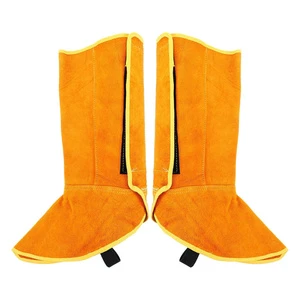 Industrial Safety Heavy Duty Foot Protection Cowhide Split Leather Welding Shoe Cover Firefighting Customized Logo Design