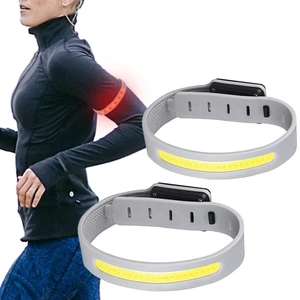 LED Armband Rechargeable for Runner Joggers Bikers Walkers Custom Running Gear Lamp Adjustable COB Jogging Light Wrist Band