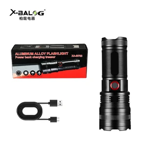 High Lumens 2000mah Flash Torch Rechargeable Adjustable Focus Waterproof Tactical Aluminum Alloy LED Flashlight