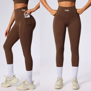 High Waist Yoga Leggings Workout Push Booty Butt Lifting Sexy Fitness Seamless Quick Dry Breathable Sports Yoga Pants Pocket
