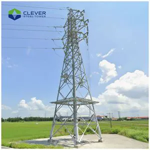 High Quality 25 Meter Tower 4-Legged Angle Lattice Steel Transmission Tower For Electric Power Infrastructure Projects