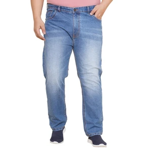 Top Selling 2025 Men's Plus Size High Street Jeans Custom Embroidery Logo Straight Stretchable Comfortable Eco-Friendly for