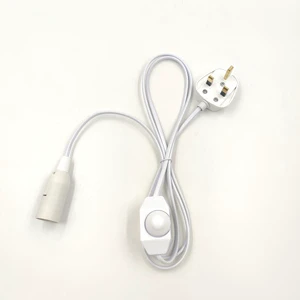 UK Plug 301 Screw Dimmer Switch E14 Lamp Holder Sheath Wire High Quality Safe Easy Installation Home Decor