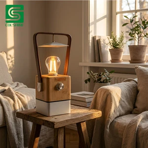 Eco-Friendly Bamboo Table Lamp Modern Natural Night Light for Sustainable Home Office Camping Lantern Decor