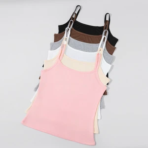 Factory Wholesale Casual Knitted Breathable High Elastic Women Tank Tops Backless Design Solid Color Sleeveless Spandex/Nylon