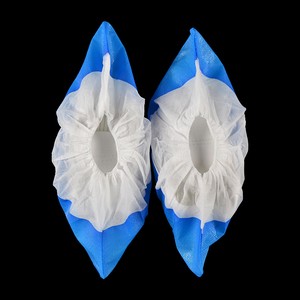 Blue Disposable Waterproof Non-Woven Plastic Shoe Covers Safety Product for Protection