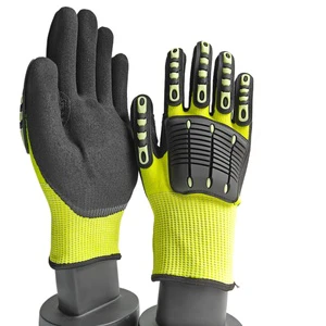 High Quality ANSI A4 Level 5 TPR Cut & Impact Resistant Safety Work Gloves Nitrile Coating HPPE Liner Tear/Puncture Resistant