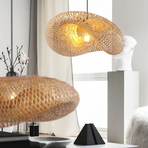 Best Selling Natural Woven Bamboo Pendant Light Lamp Shades Modern Chinese & Rustic Style for Home Decor