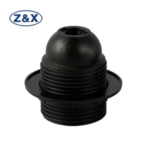 Euro Style DIY Lamp Accessory Flame Retardant Plastic Lampholder Screw-in Light Bulb Socket E27-LSD Black/White/Gold ENEC 2-Year