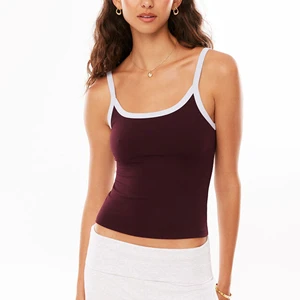 Women's Summer Casual Cotton Tops Halter Neck Tank Top with Lace Decoration Female Fashion T-shirt Vest Big Size