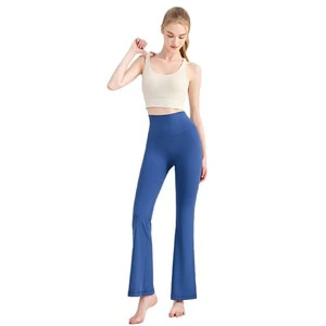 Yoga Pants Full Length High Waist Hip Lifting Solid Breathable Wrinkle-Resistant Spandex/Nylon Slight Small Tall Slimming Leg