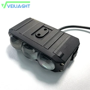 VEILIAGHT Auxiliary Grille Light Bi Led Projector Grill Lamp 3 Lens 180W White Yellow Amber Color Customized