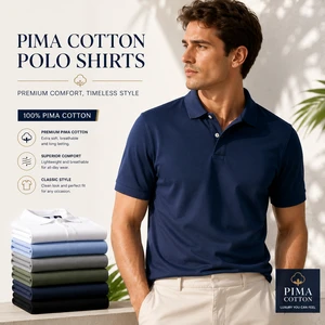 Custom Pima Cotton Polo Shirts OEM ODM Logo Embroidery Skin-Friendly Short Sleeve Luxury Polo Apparel