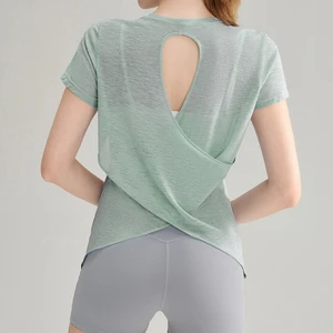 Moisture Wicking Short Sleeved Yoga Top