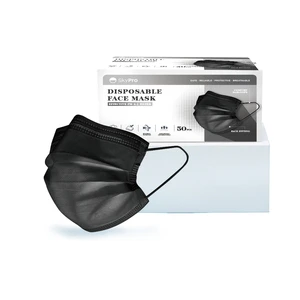 Black Fashionable Respirator For Adults Non-Woven & Melt Blown Fabric Face Mask