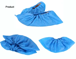 Manufacturer Disposable Breathable CPE/Nonwoven Shoe Covers Non-slip Medical Protective Waterproof Foldable CE Certified