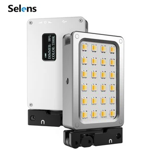 Selens Portable Bi-color 2500K- 9000K Magnetic Mini LED Light Camera Light for DSLR Video Studio Phone Camera Camcorder