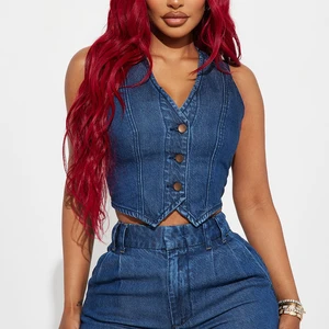 Plus Size Denim Vest Women Dark Blue Sleeveless Jean Waistcoat V Neck Cropped Top Retro Streetwear Vintage Clothing Custom