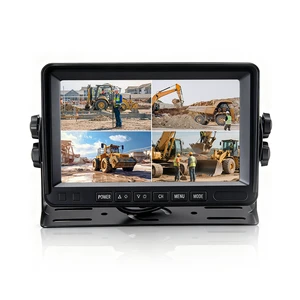 VD 7 ''Vehicle Monitor 4Channel Input Switch Truck Backup Camera Compatible 12V 24V Universal HD IPS ScreenRear View Monitor