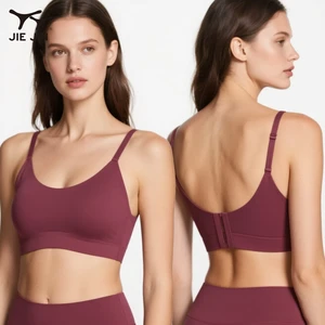 JIEJIN Custom Quality Hot Push up High Elasticity High Intensity Adjustable Sports Gym Bra for Women