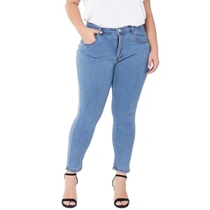 Wholesale High Stretch Breathable Eco-Friendly Solid Pattern Dark-Colored Casual Plus Size Women's Sexy Skinny Pencil Pants