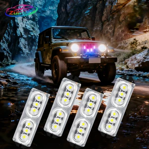 Wireless Remote Controlled Multicolor LED Grille Light for Car Automotive Front Grill Decoration Lighting