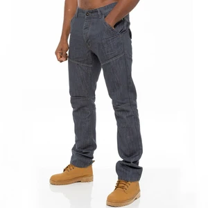 New Casual Loose Plus Size Men's Jeans Breathable Denim High Waist Solid Pattern Straight Style Autumn Fashion