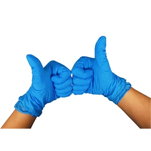 Disposable 100% Nitrile Safety Gloves 9 Inches Black Barber Tattoo Shop Gloves Customized Nail Latex Free Gloves
