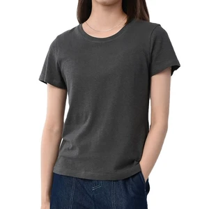 Hot Sale Custom Women's plus size t-shirt Fabric Breathable 100% Cotton Clothing Sportswear Short Sleeve Women's T-shirts OEM