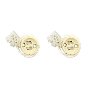2pcs Porcelain GU10 Ceramic Lamp Holders with Connectors 250v Socket and Screw Style VDE Certified
