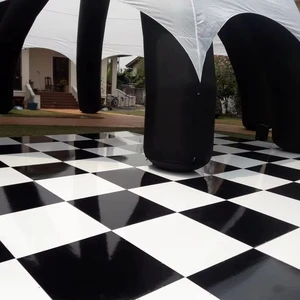 RK Black and White Portable Wedding Dance Floor