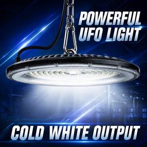 No Flicker Dimmable LED UFO High Bay Light AC85-265V Long Lifespan 50000Hrs Garage Gym Factory Workshop Lighting Fixture