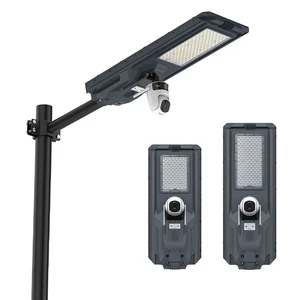 Solar LED Street Light 800W 1200W CCTV 4MP Dual Camera WiFi 4G Plastic IP65 Waterproof Road Security Lamp CE Certified Wall