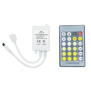 24-Key IR Remote Dimmer with 6A Output Current CCT Color Temperature Controller
