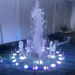Swimming Pool Fountain Lighted Outdoor Decor Float Fountain for Garden Landscape RGB Color Changing Interactive Dancing Fountain