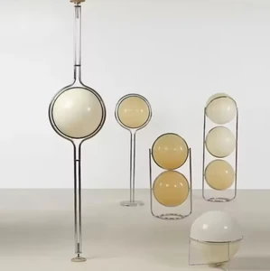 Wolongmountain Nordic Bauhaus-Style Mid-Century Spherical Floor Lamp Minimalist Living Room Sofa-Side