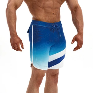 High Quality 100% Polyester Canvas Swim Trunks Pockets Beach Shorts Eco-Friendly Breathable Anti-Wrinkle Quick Dry Men's