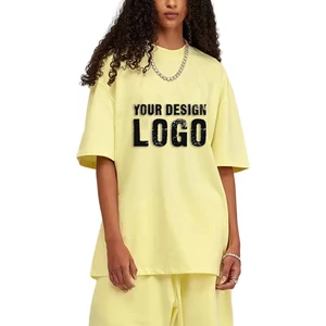 High Quality 305g Cotton Drop Shoulder Plus Size Women's T Shirt Street Casual Loose Sport Half Sleeve Oversized Lady T Shirts
