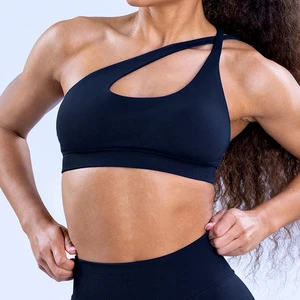 CIYING Wholesale Women Gym Workout Cross Backless Sport Bra Custom logo Seamless Yoga One Shoulder Gym Sports Bra