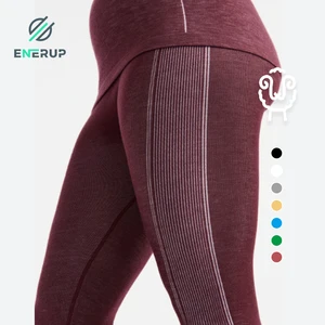 Seamless Leggings Sports Fitness Long Merino Ladies Workout Pants Pants Women Wool Yoga Modern Ergonomic Fit Professional Grade