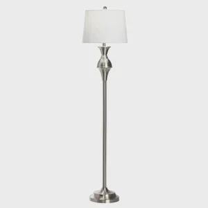 Amazons Hot Sale Latest Modern Floor Standing Lamp Silver Plated Floor Lamp for Modern Look Home/Hotel Decoration with Shelf