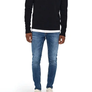 Men's Casual Straight Embroidered Classic Loose Fit Hip Hop Pants Vintage Trousers High Quality Custom Washed Denim Jeans
